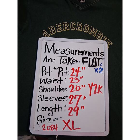 Y2K Vintage Abercrombie & Fitch Mens XL Grunge Preppy Academia Varsity Heavy Tee - Picture 9 of 12